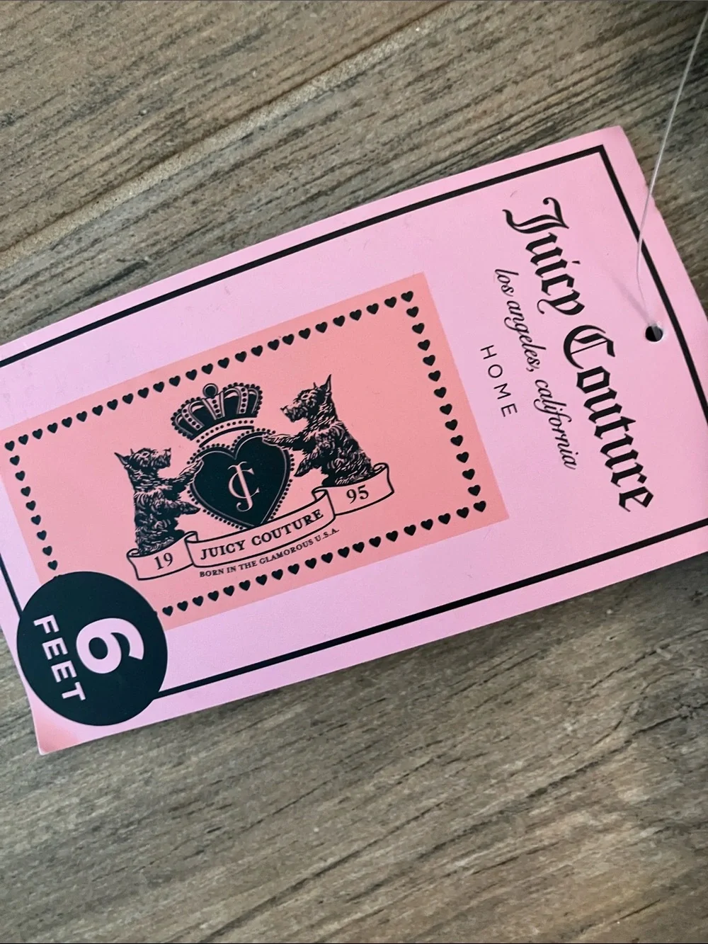 🎀Juicy Couture beach towel Scottie dogs classic Juicy crest 6 ft long NWT